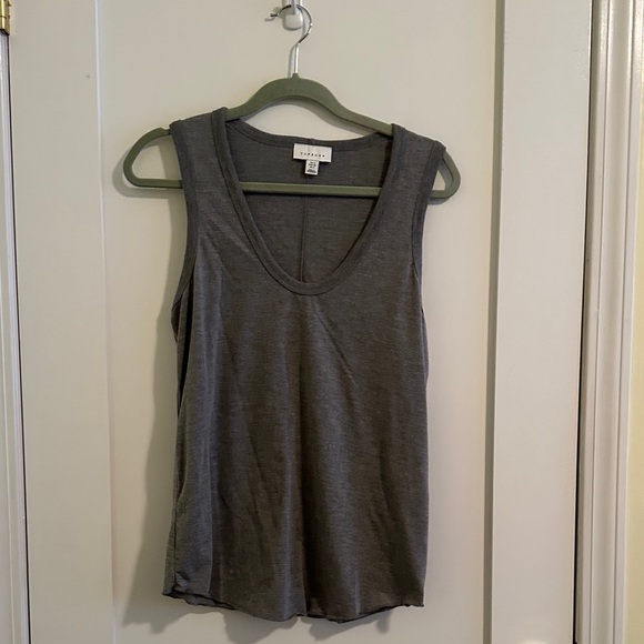 Topshop Tops - Topshop Gray Tank Top